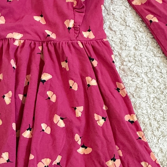 Tea Collection Ruffle Shoulder Ballet Dress in Gingko Pattern - Picture 7 of 9